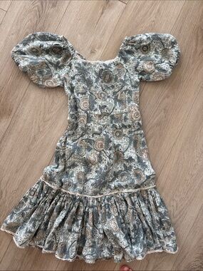 Ivy City Co Girls Floral Puff Sleeve Ruffle Dress Size 8T